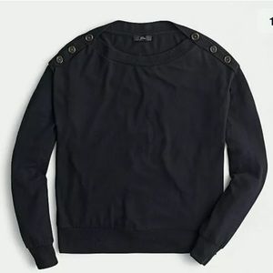 J Crew Supercozy button shoulder top
